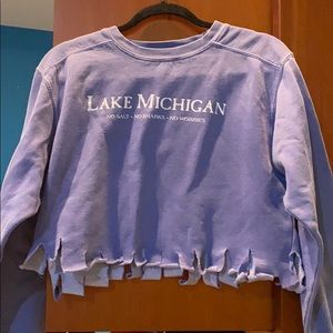 Cropped Lake Michigan Sweatshirt